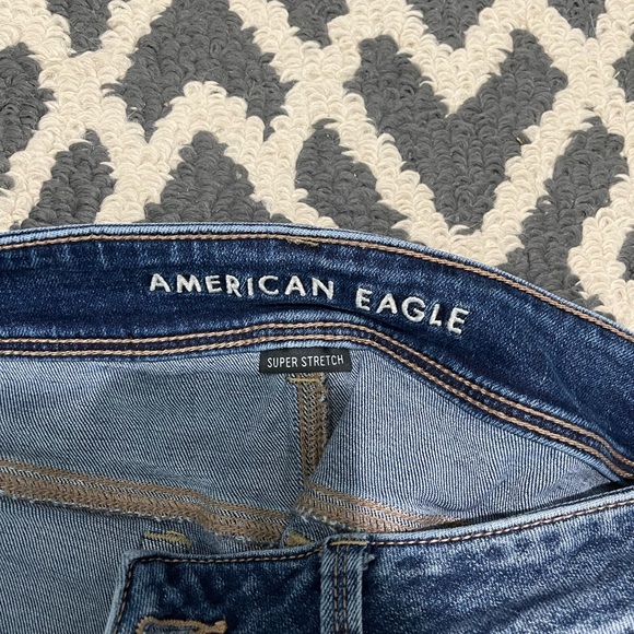 womens american eagle outfitters size 14 long kick boot super stretch jeans - Picture 4 of 11